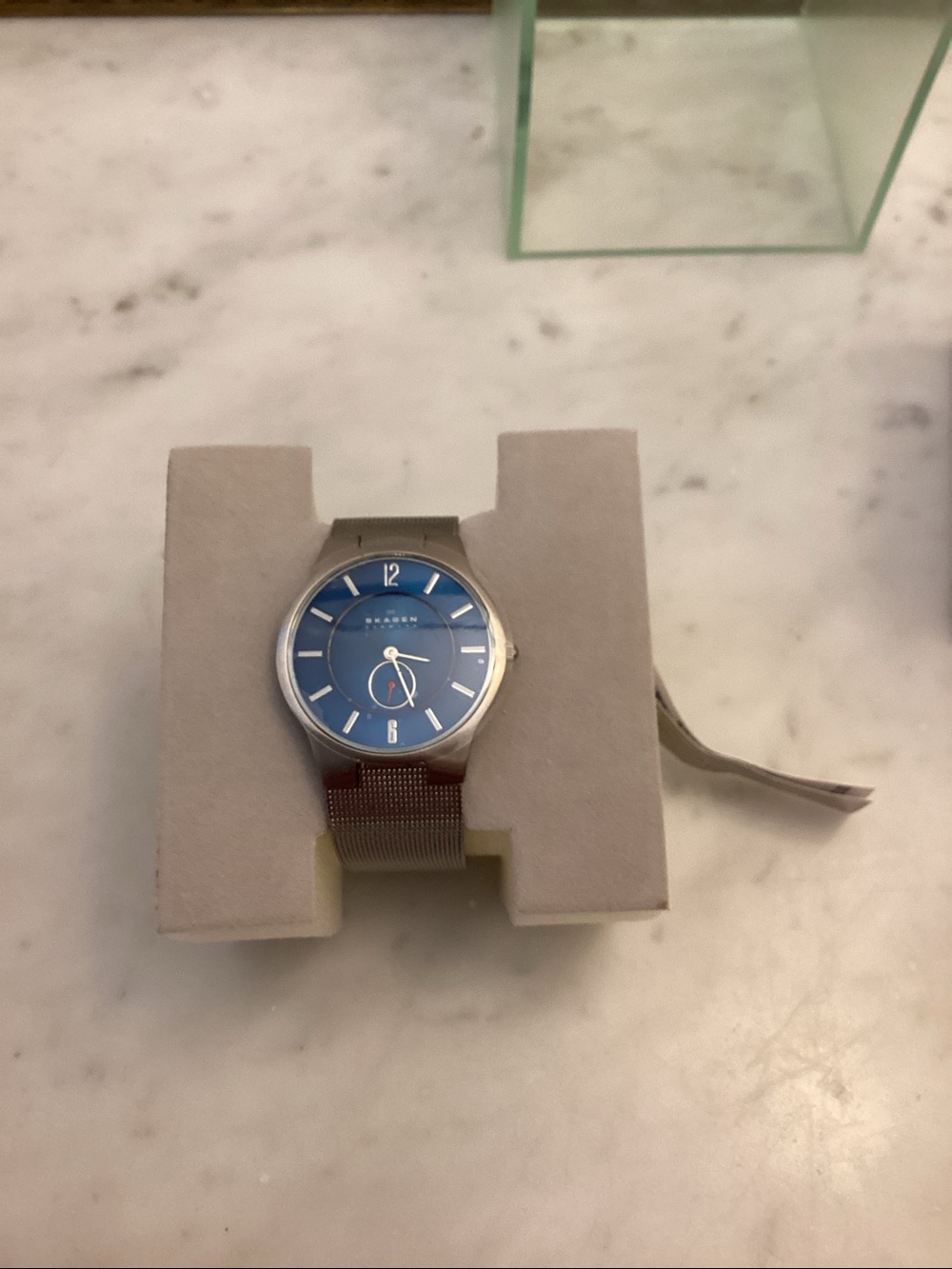 Skagen Silver Case Watch with Blue Sunray Dial - Picture 3 of 8